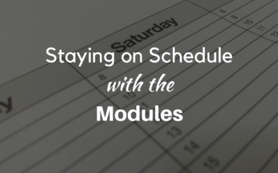 Staying on Schedule with the Modules