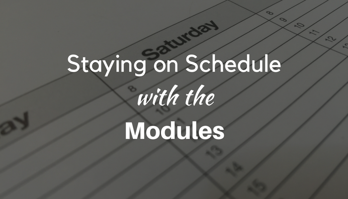 Staying on Schedule with the Modules